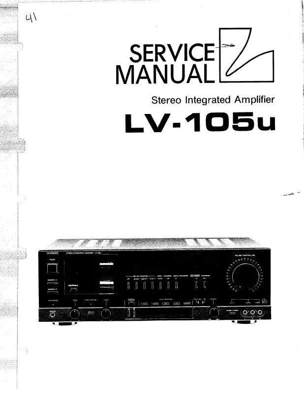 Mode d'emploi LUXMAN LV-105U