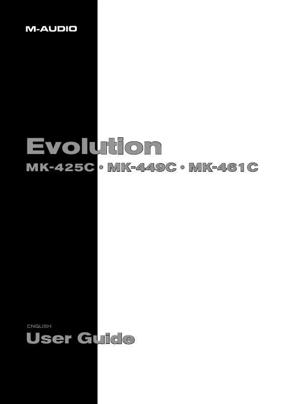 Mode d'emploi M-AUDIO EVOLUTION MK461C