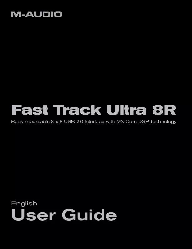 Mode d'emploi M-AUDIO FAST TRACK ULTRA 8R