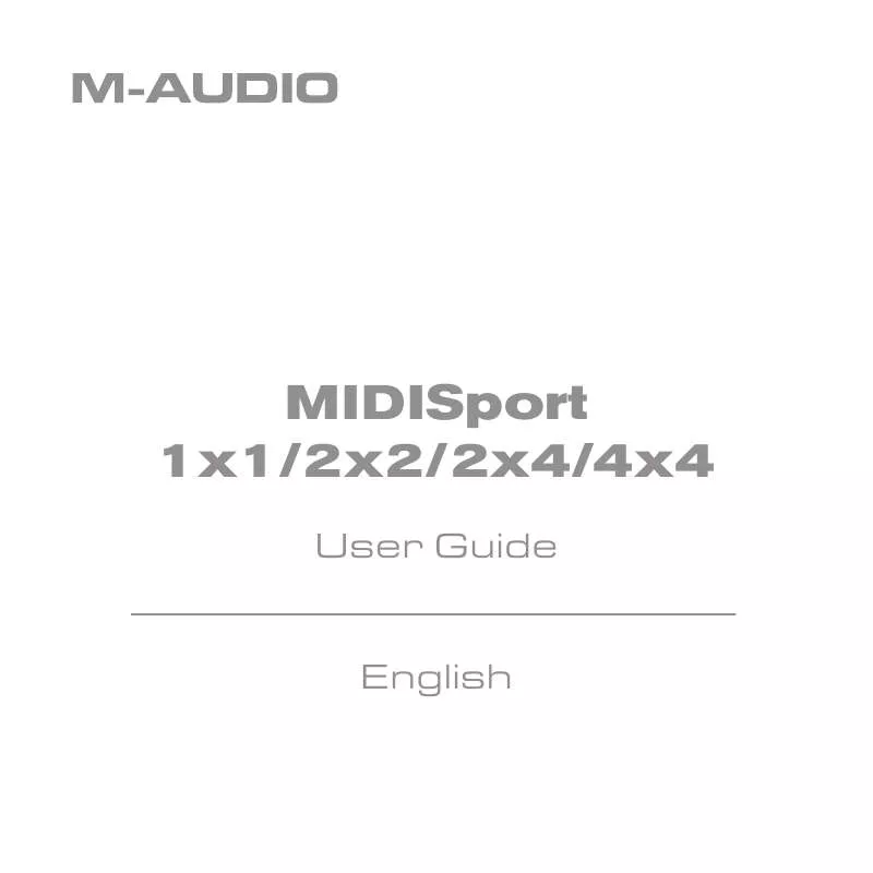 Mode d'emploi M-AUDIO MIDISPORT 2X2