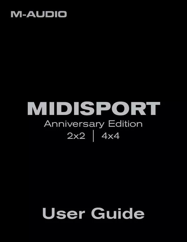 Mode d'emploi M-AUDIO MIDISPORT 4X4 ANNIVERSARY EDITION