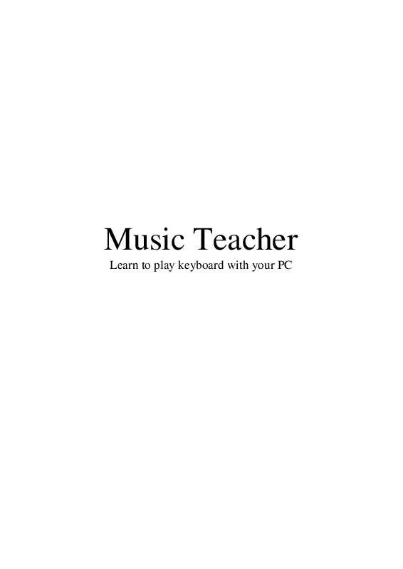 Mode d'emploi M-AUDIO MUSIC TEACHER