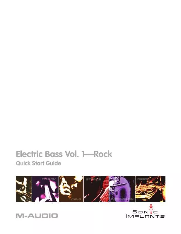 Mode d'emploi M-AUDIO PROSESSIONS PRODUCER: ELECTRIC BASS VOL. 1—ROCK