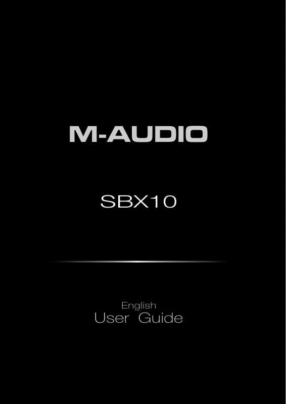 Mode d'emploi M-AUDIO SBX10