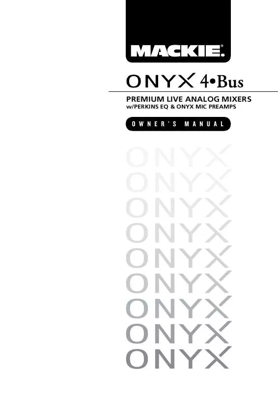 Mode d'emploi MACKIE ONYX 4 BUS
