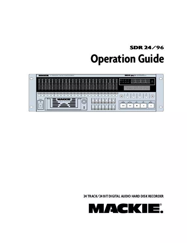 Mode d'emploi MACKIE SDR24-96