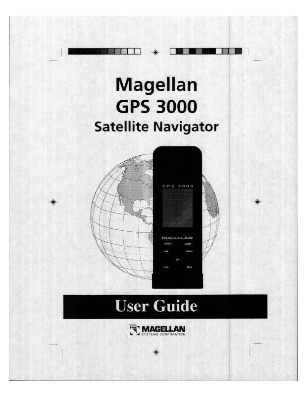 Mode d'emploi MAGELLAN GPS 3000
