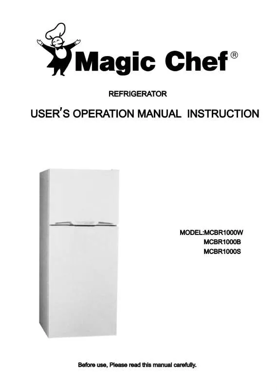 Mode d'emploi MAGIC CHEF MCBR1000B