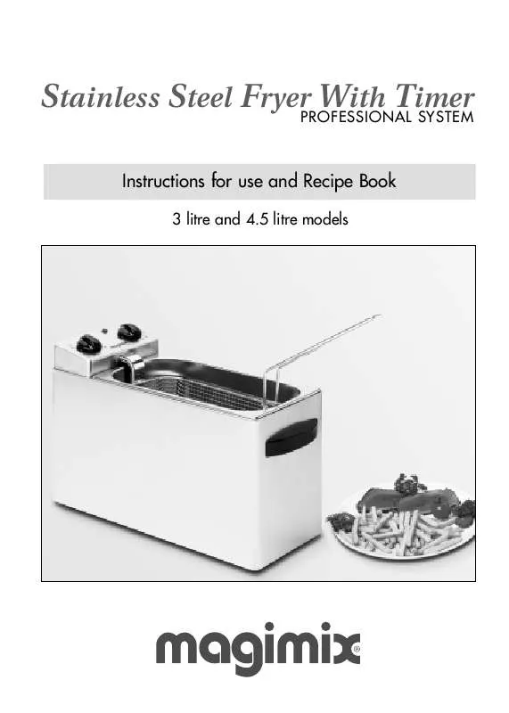 Mode d'emploi MAGIMIX STAINLESS STEEL FRYER WITH TIMER 3L