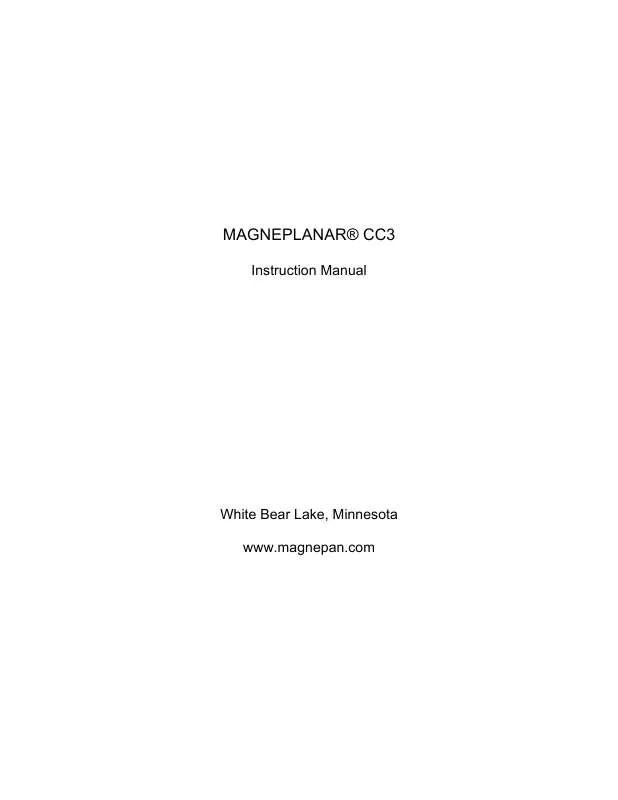 Mode d'emploi MAGNEPAN CC3