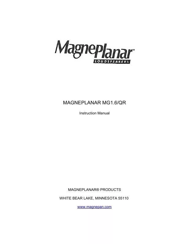 Mode d'emploi MAGNEPAN MG16-QR