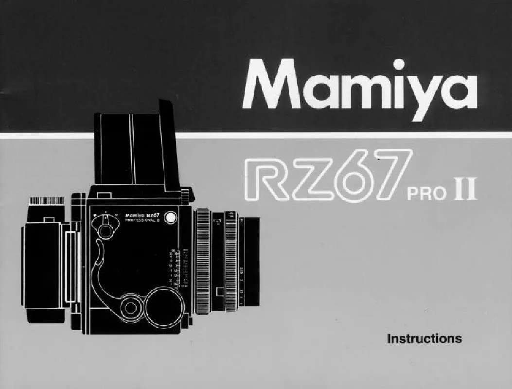 Mode d'emploi MAMIYA RZ67 PRO II