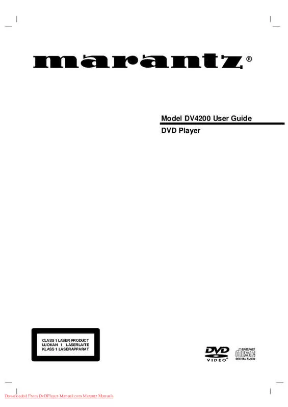 Mode d'emploi MARANTZ DV-4200