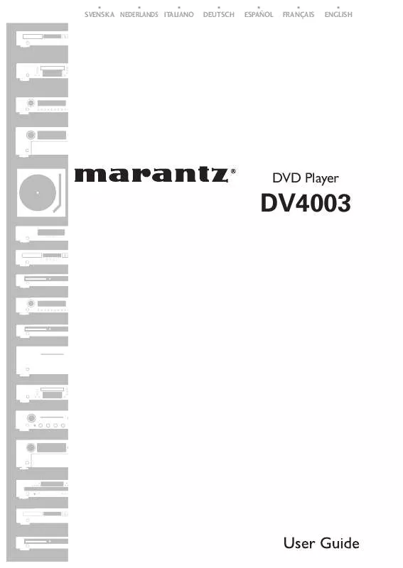 Mode d'emploi MARANTZ DV4003