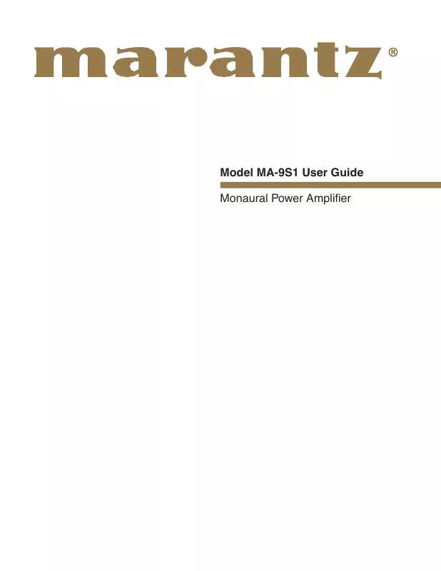 Mode d'emploi MARANTZ MA-9S1