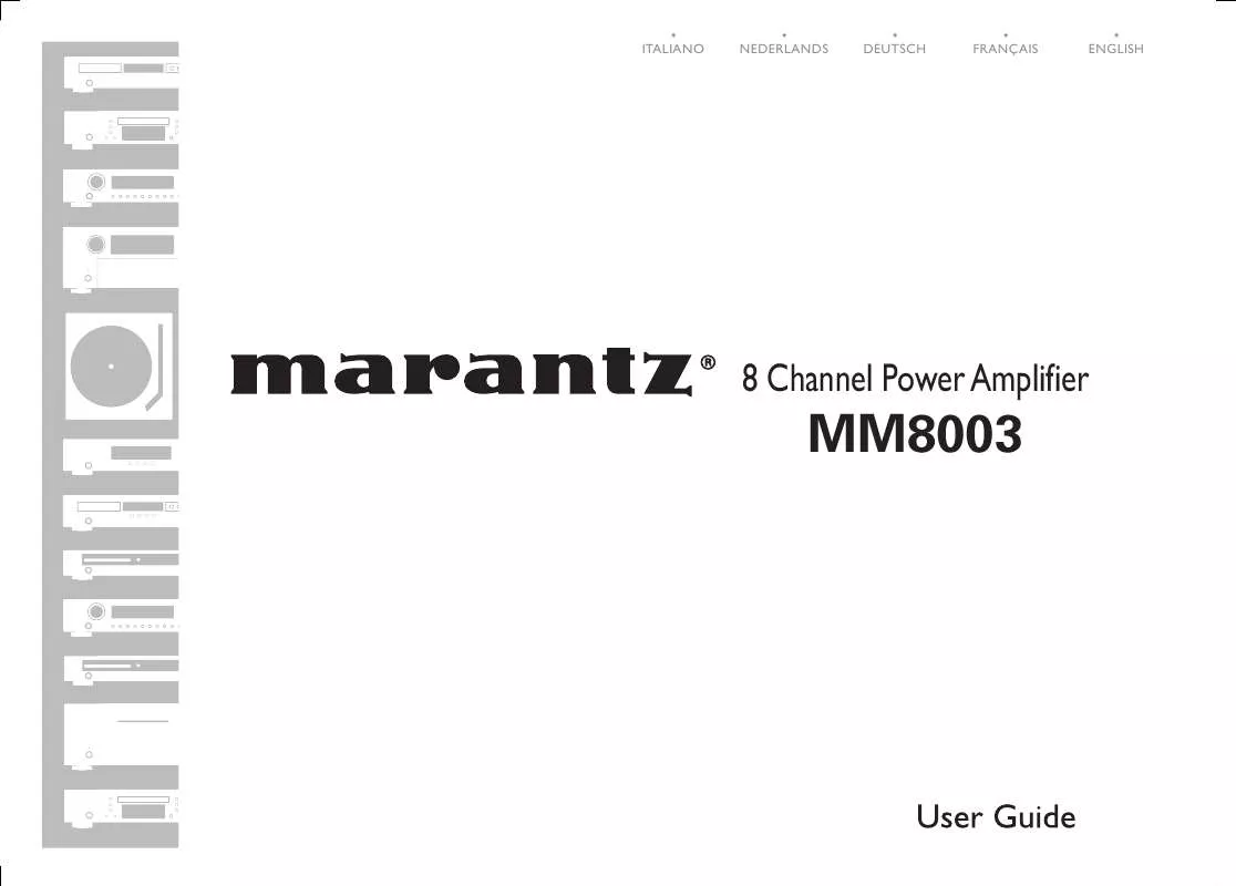 Mode d'emploi MARANTZ MM8003