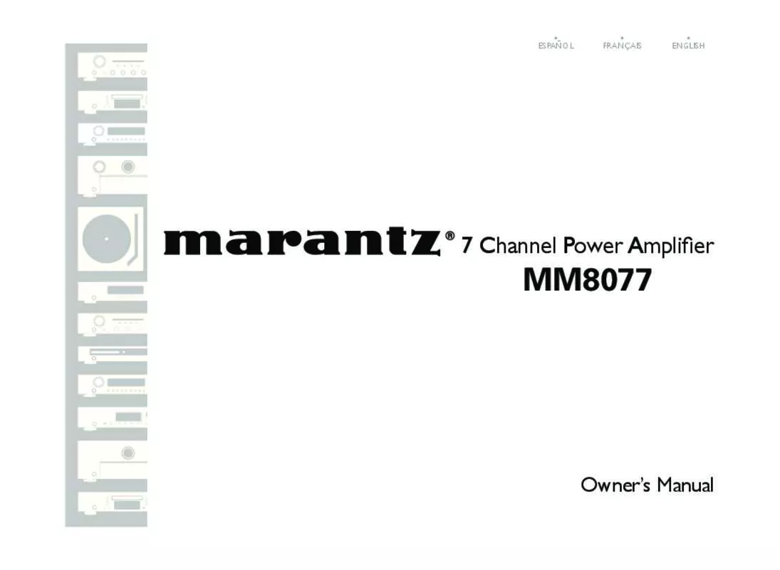 Mode d'emploi MARANTZ MM8077