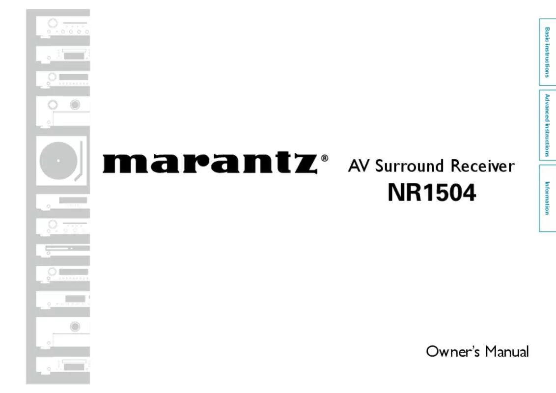 Mode d'emploi MARANTZ NR1504 SG