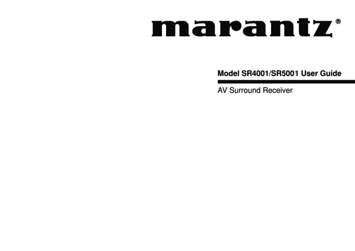 Mode d'emploi MARANTZ RC5001SR