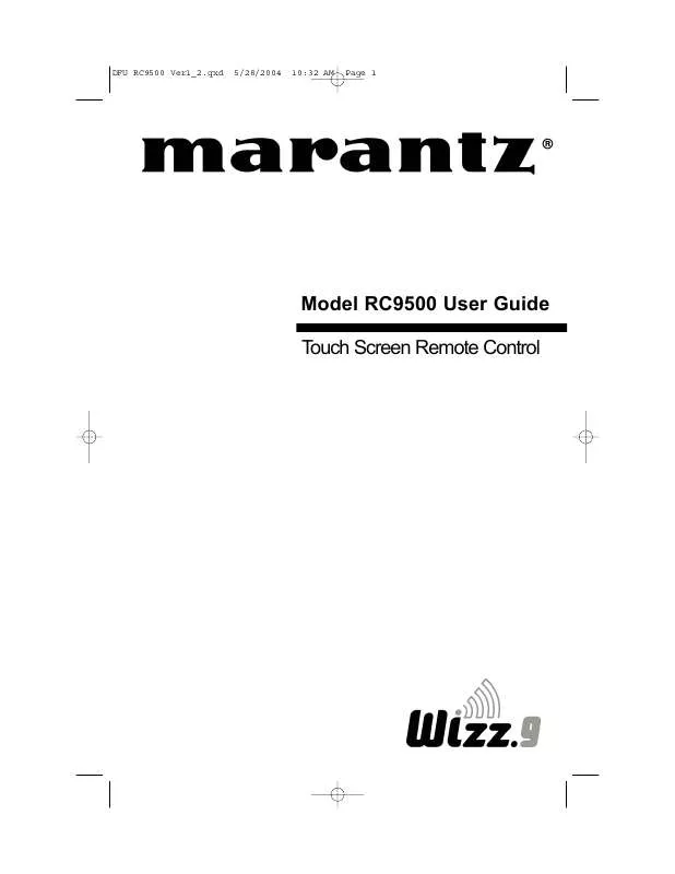 Mode d'emploi MARANTZ RC-9500