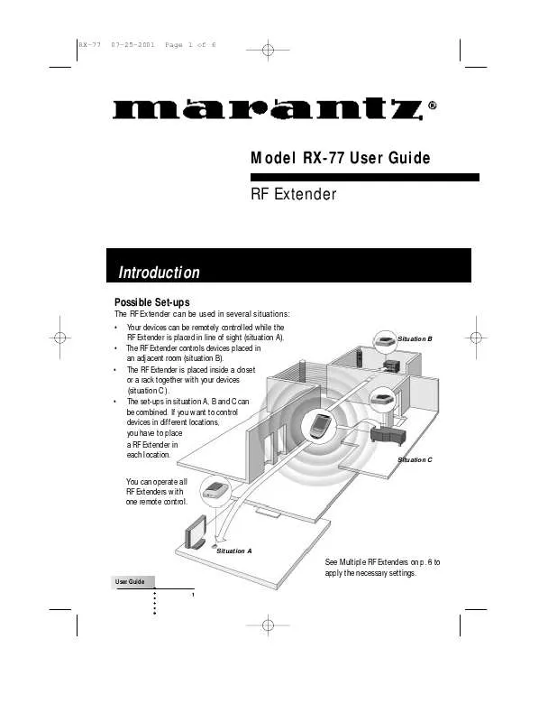 Mode d'emploi MARANTZ RX-77