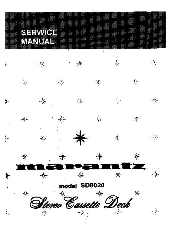 Mode d'emploi MARANTZ SD 8020
