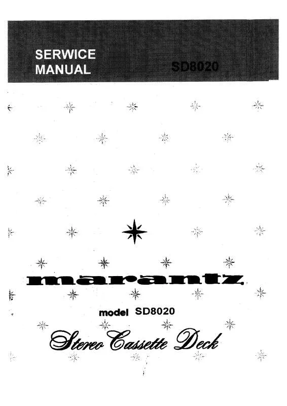 Mode d'emploi MARANTZ SD8020