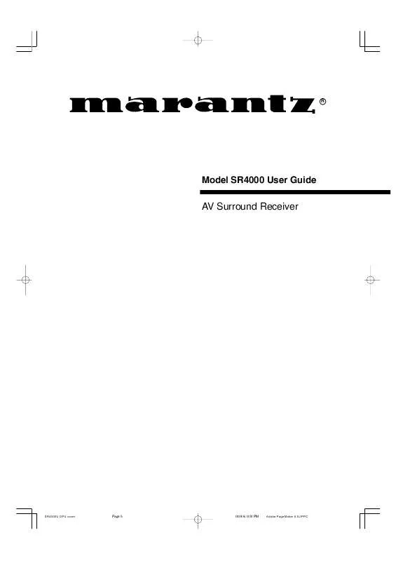 Mode d'emploi MARANTZ SR4000