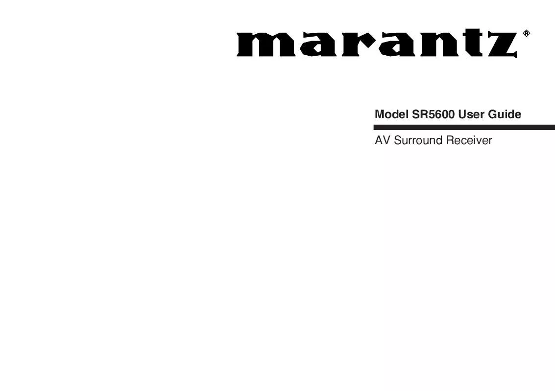 Mode d'emploi MARANTZ SR5600