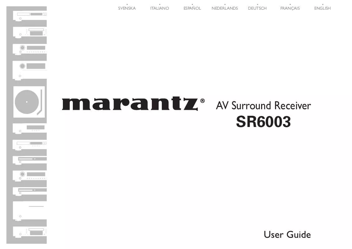Mode d'emploi MARANTZ SR6003