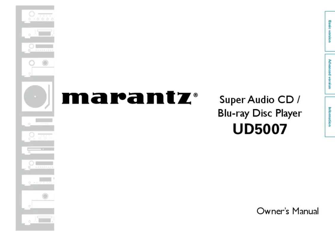 Mode d'emploi MARANTZ UD5007