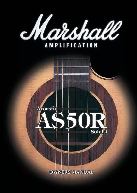 Mode d'emploi MARSHALL AMPLIFIER ACOUSTIC AS50R SOLOIST