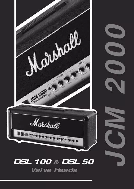 Mode d'emploi MARSHALL JCM 2000 DSL 100