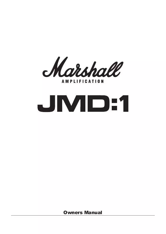 Mode d'emploi MARSHALL JMD 1