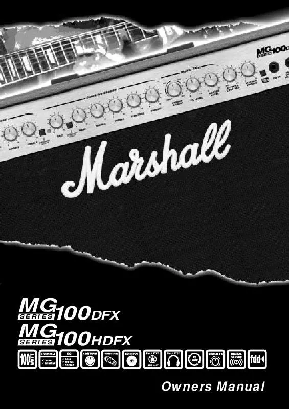 Mode d'emploi MARSHALL MG100 DFX