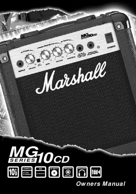 Mode d'emploi MARSHALL MG10CD