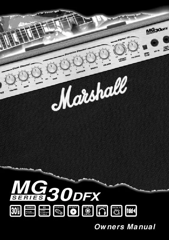 Mode d'emploi MARSHALL MG30DFX