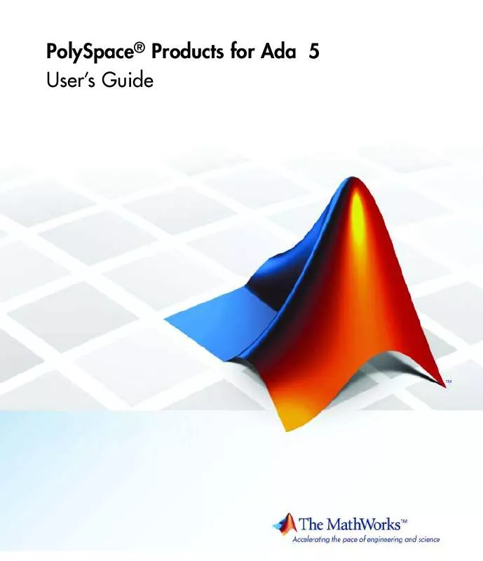 Mode d'emploi MATLAB POLYSPACE PRODUCTS FOR ADA 5