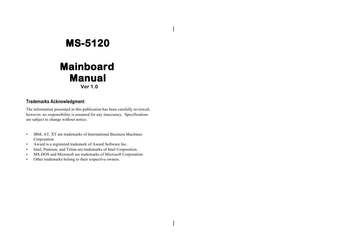 Mode d'emploi MATSONIC MS5120