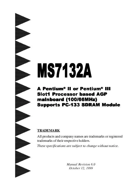 Mode d'emploi MATSONIC MS7132A