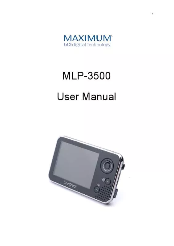Mode d'emploi MAXIMUM MLP-3500