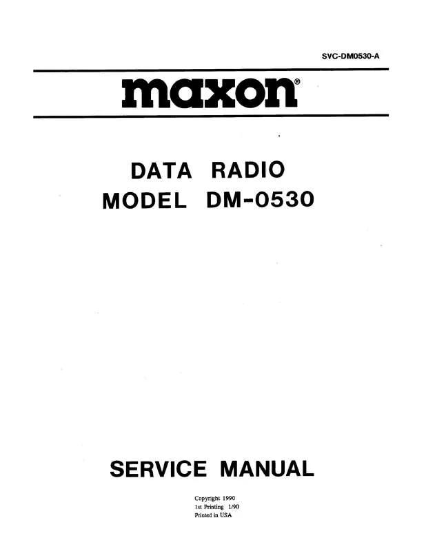 Mode d'emploi MAXON DM-0530