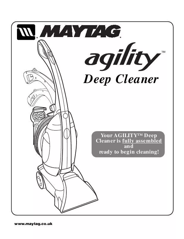 Mode d'emploi MAYTAG AGILITY DEEP CLEANER