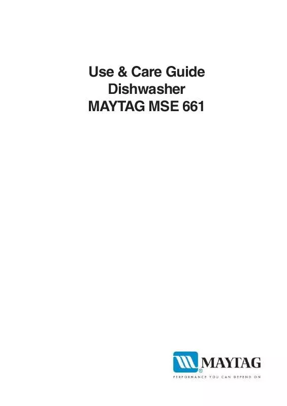 Mode d'emploi MAYTAG MSE 661
