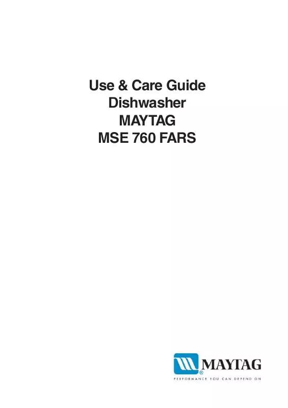 Mode d'emploi MAYTAG MSE 760 FARS