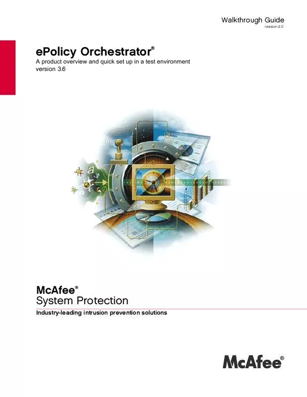 Mode d'emploi MCAFEE EPOLICY ORCHESTRATOR 3.6