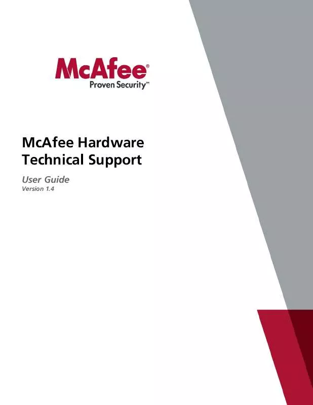 Mode d'emploi MCAFEE HARDWARE 1.4