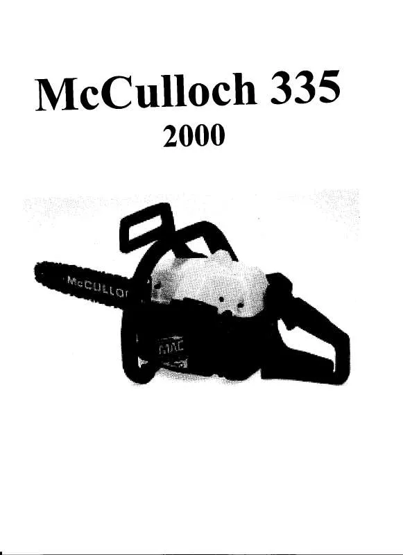 Mode d'emploi MCCULLOCH 335
