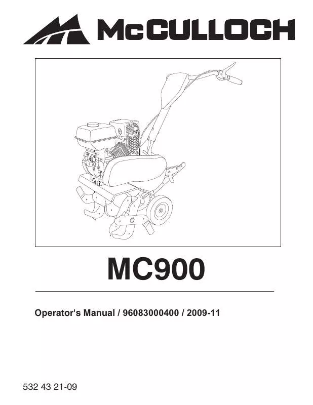 Mode d'emploi MCCULLOCH MC900