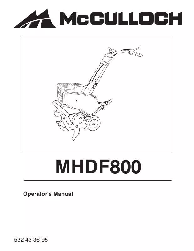 Mode d'emploi MCCULLOCH MHDF800